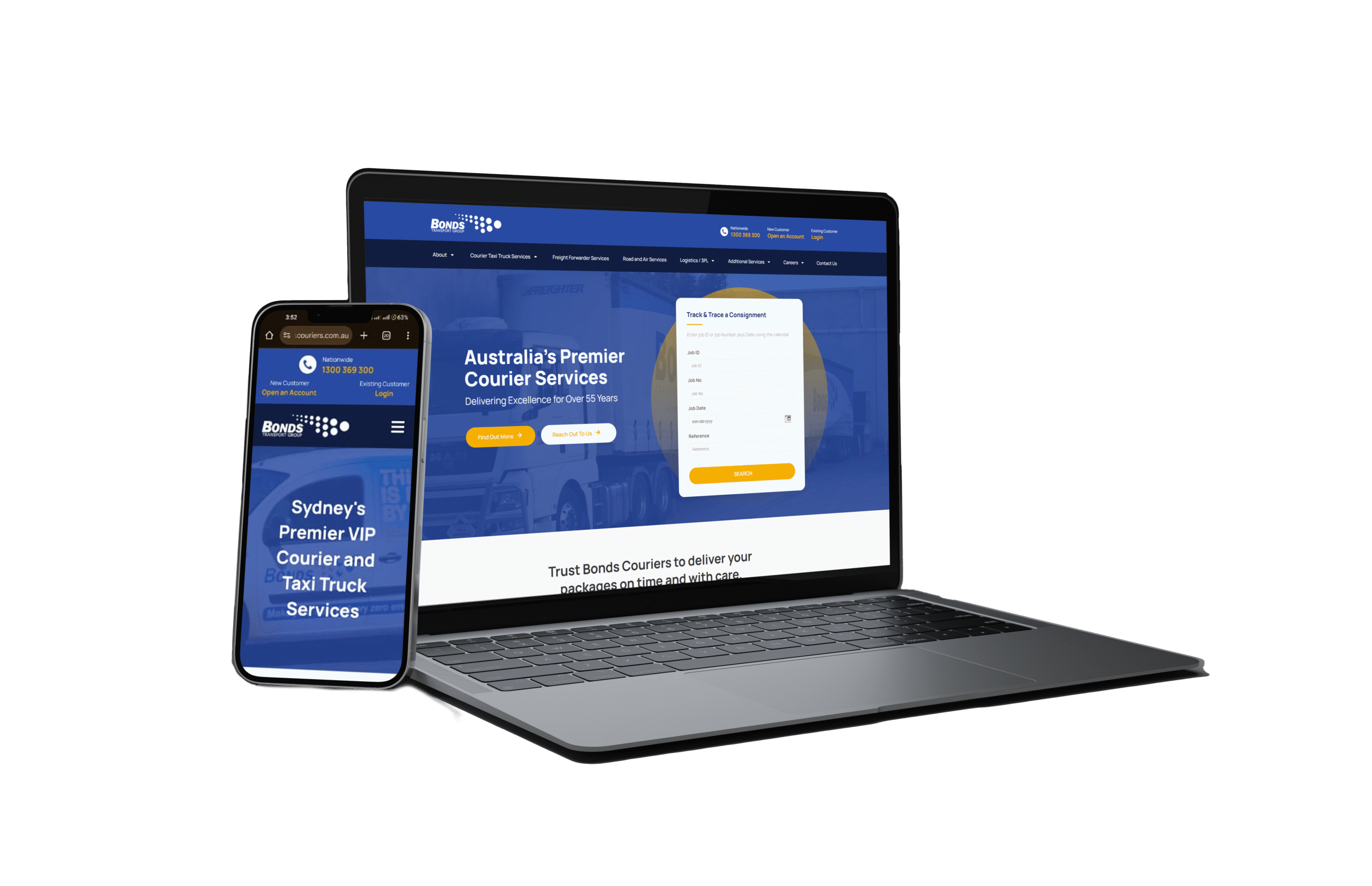 Bonds Couriers Website